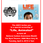 Life Animated at Byrd Theatre on Tuesday, April 2