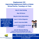 DSAGR Employment 101Virtual SeriesImproving Employment Skills at Home