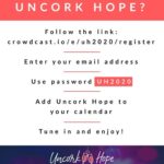 Uncork Hope Live Broadcast 10/23/20- All Info On How To Join